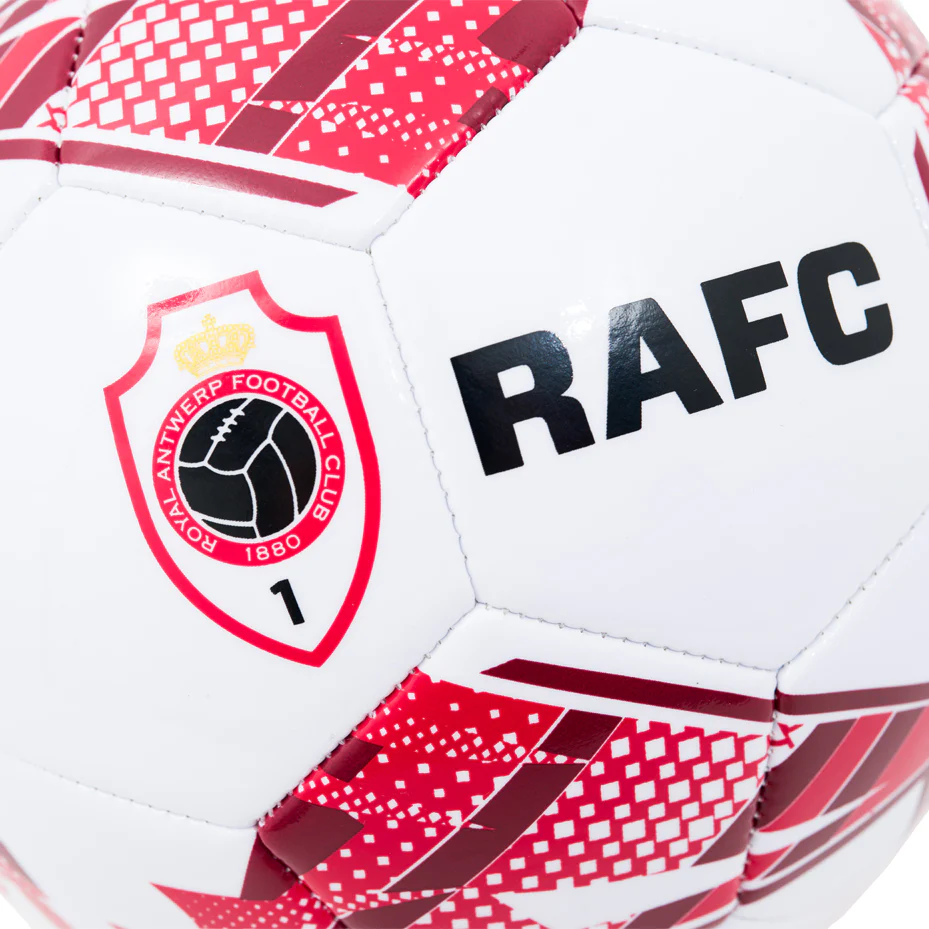 Voetbal Bal Wit Rood RAFC met logo - Image 3