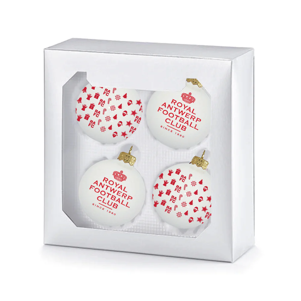 Royal Antwerp Kerstballenset (x4)
