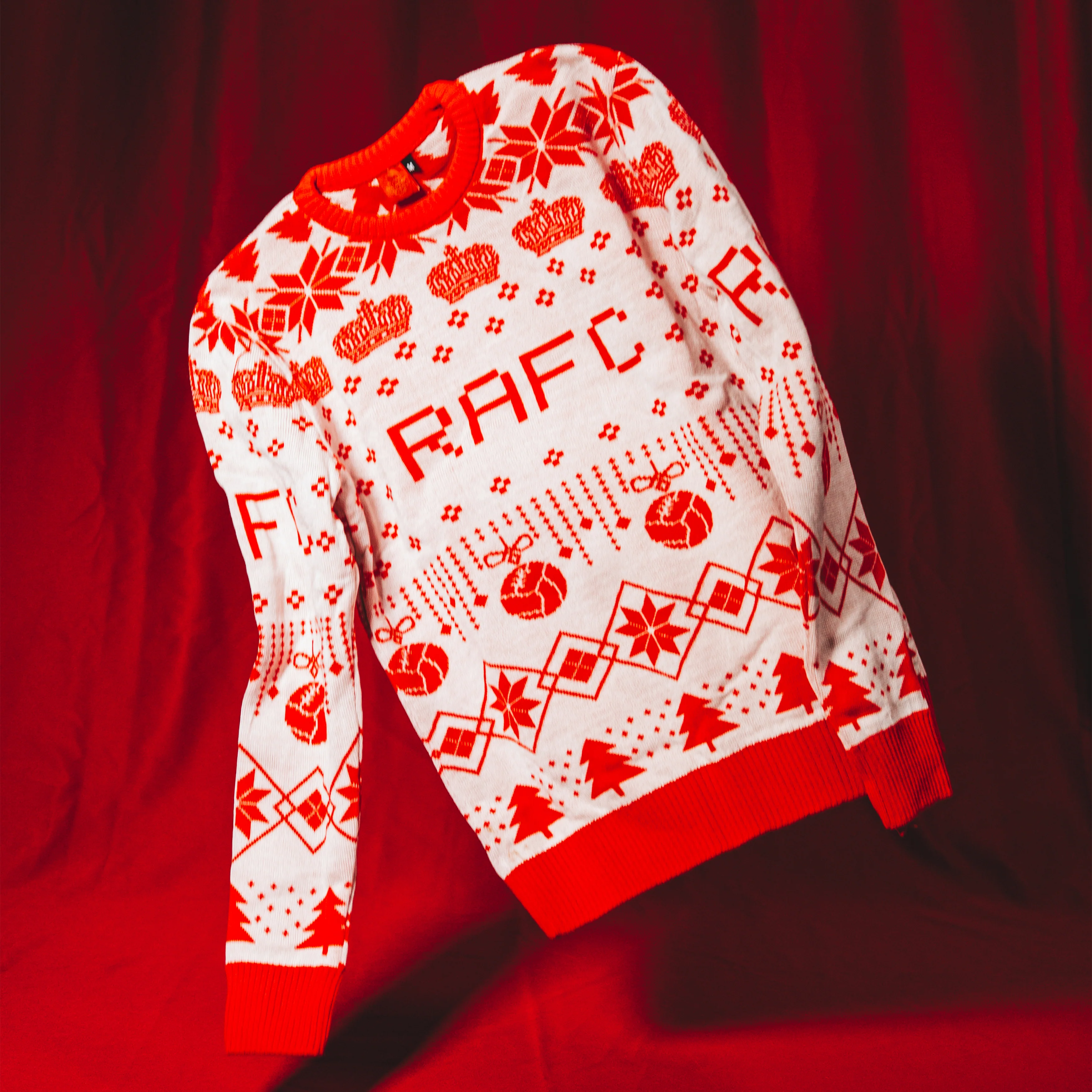 Royal Antwerp Kersttrui Wit/Rood - Image 2