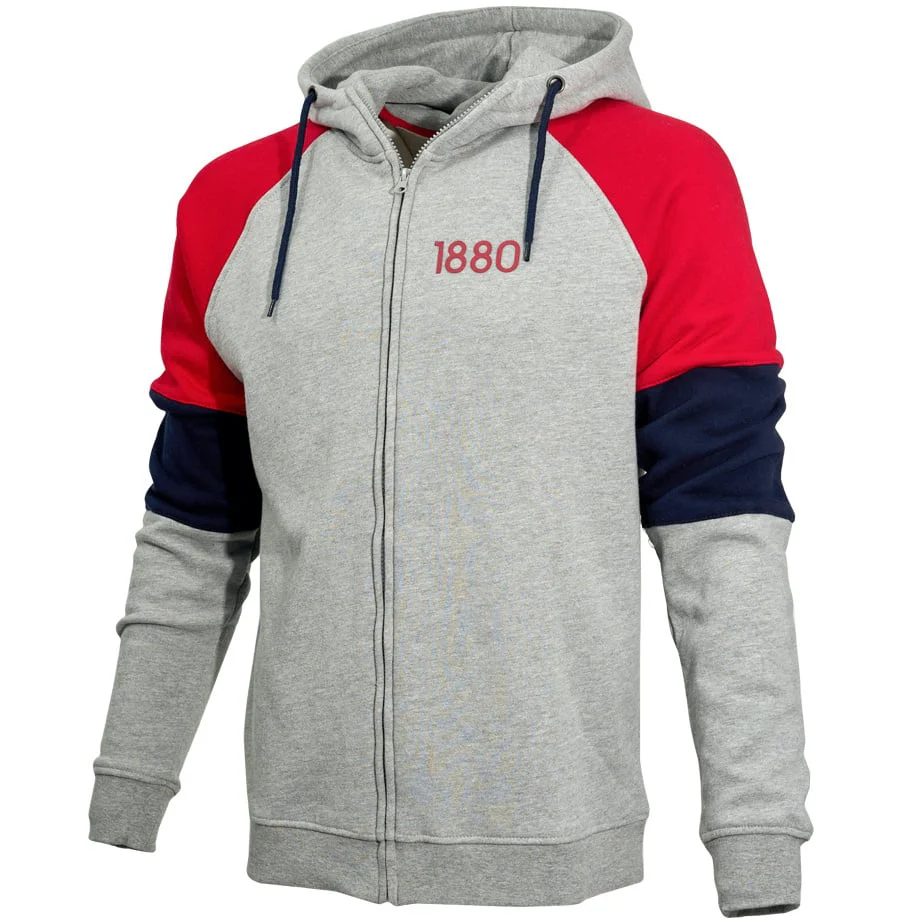 Royal Antwerp FC '1880' Zipped Hoodie Grey - Image 4