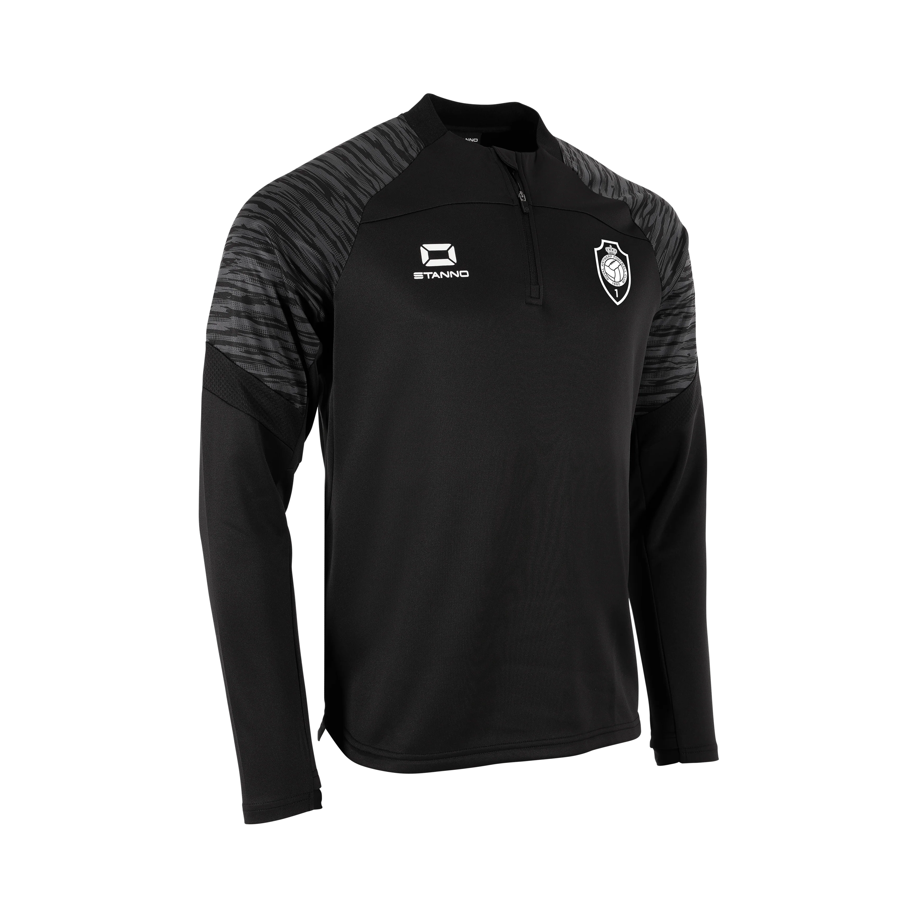 Royal Antwerp FC Quarter Zip Top Zwart  - Junior