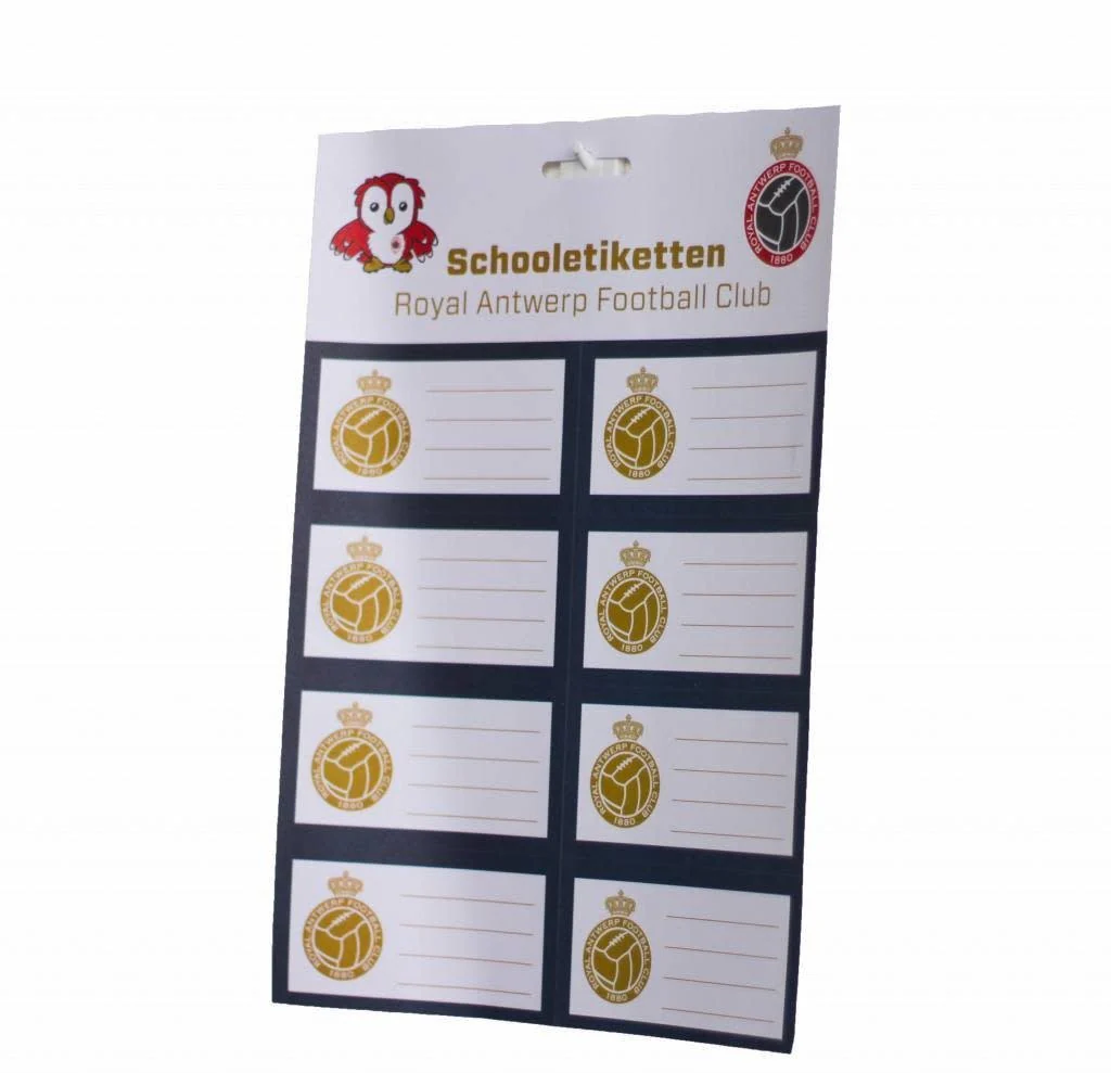 Royal Antwerp Schooletiketten Blauw