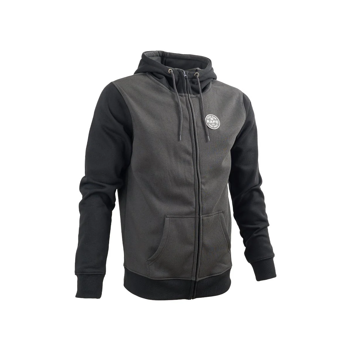Royal Antwerp FC 'RAFC' Badge Zipped Hoodie Grijs