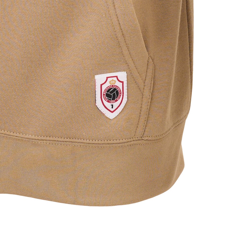 Royal Antwerp FC '1880' Zipped Hoodie Beige - Image 5